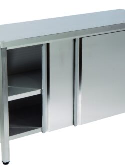 MESA ARMÁRIO PORTA.DESL. 2 PRAT.2000X600X850 INOX