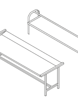 MESA COM ANEL DE BORRACHA TC16 1600X1000X850H