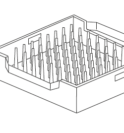 Cesto de tabuleiros C43B 500x500x105